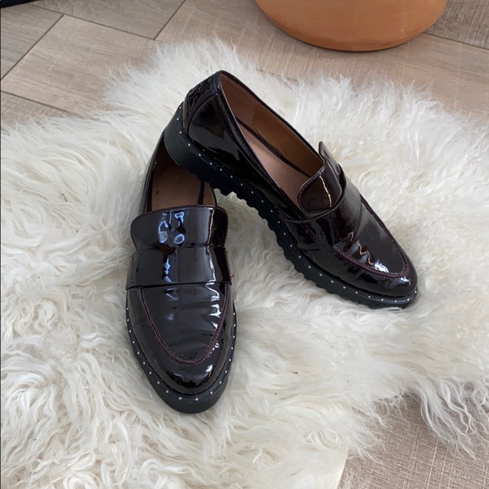 Halogen Emily Oxblood Studded Loafers